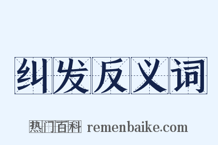 纠发反义词是什么意思的图片
